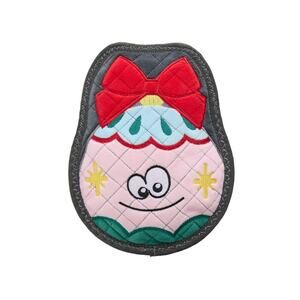 Joyhound Rip Roarin Tough Super Squeaker‎ Pink Ornament Dog Toy Christmas Plush